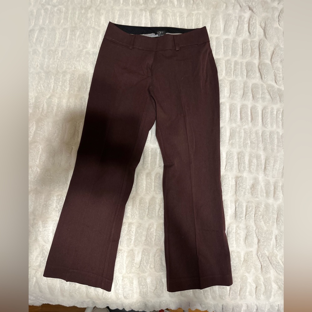 LOFT Deep Burgundy Pants